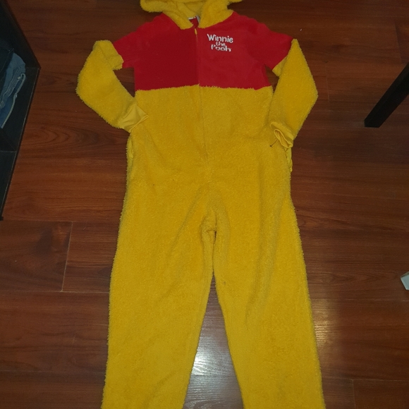 Disney Winnie the Pooh Adult Small/medium Hooded Zip Costume One Piece Pajamas - Picture 4 of 4